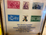 Vtg Postage Stamp Displays Post Office USA Plaque 1977 1981 1988 Collector Getty