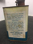 Vintage Philco corp Gleam-All polish tin can Philadelphia, Pa. Oil Graphix Colle