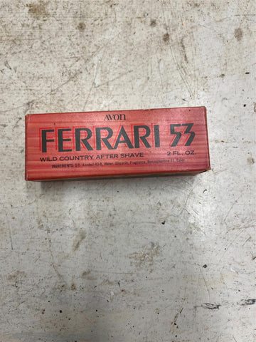 vtg Avon Ferrari 53 wild country aftershave 2oz bottle empty