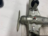 Vtg Kiddie Toy Airplane WW2 Hubley Cast Fold up Wheels Mustang Fighter Plane