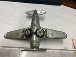Vtg Kiddie Toy Airplane WW2 Hubley Cast Fold up Wheels Mustang Fighter Plane
