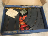 RARE Vtg 66" Strombecker slot car Road Race Drag Strip Set original box untested