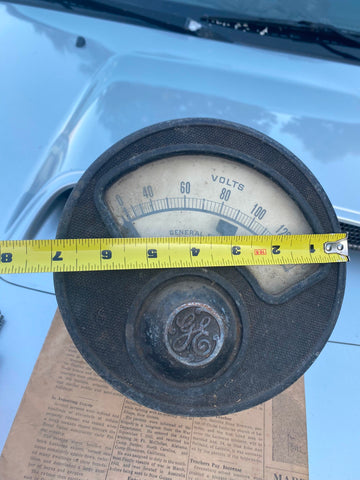 1900's Early General Electric GE Volt Meter Guage Industrial Vtg Electronics USA