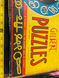 Vtg Gilbert Puzzle Set Original Box Instructions Rings Metal Magic Board Game