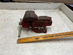 vtg Craftsman No. 391-5180 swivel base red work bench vise 3.5"