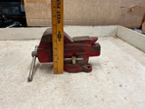 vtg Craftsman No. 391-5180 swivel base red work bench vise 3.5"
