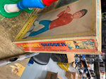 1968 Milton Bradley Sandlot Slugger Baseball Game Box Slugging Sam 12" Swings!