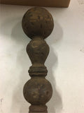 Antique Vtg Rusted Cast Iron Hammered Look Fireplace Pair Andirons cast # 3720