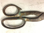 8" Vtg Wiss Rustic Kitchen Scissors w Jar Claw Bottle Opener Nut Cracker rusty