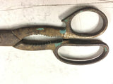 8" Vtg Wiss Rustic Kitchen Scissors w Jar Claw Bottle Opener Nut Cracker rusty