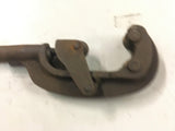 Vtg Saunders Type ??? heavy duty pipe cutter no. 2 w extra blade rustic rusty