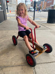 Vtg Radio Flyer Row Cart Kids Toy Wagon Pedal Car Antique nice survivor!