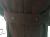 Vintage Olive Wool Military Official Silk Line Romanian 27 Trench Coat Army