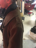 Vintage Olive Wool Military Official Silk Line Romanian 27 Trench Coat Army