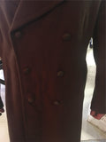 Vintage Olive Wool Military Official Silk Line Romanian 27 Trench Coat Army