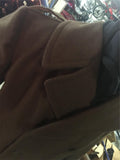Vintage Olive Wool Military Official Silk Line Romanian 27 Trench Coat Army
