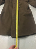 Vintage Olive Wool Military Official Silk Line Romanian 27 Trench Coat Army