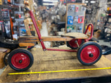 Vtg Radio Flyer Row Cart Kids Toy Wagon Pedal Car Antique nice survivor!