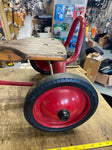 Vtg Radio Flyer Row Cart Kids Toy Wagon Pedal Car Antique nice survivor!