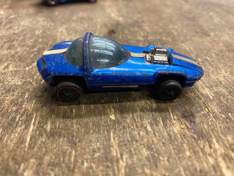 1967 Redline Hot Wheels Silhouette USA Mattel Blue Mattel Vtg Toys