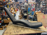 Vtg Chopper Ribbed King Queen Seat Hardtail Old Skool Panhead Shovelhead Ironhea