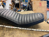 Vtg Chopper Ribbed King Queen Seat Hardtail Old Skool Panhead Shovelhead Ironhea