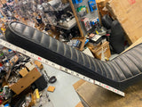 Vtg Chopper Ribbed King Queen Seat Hardtail Old Skool Panhead Shovelhead Ironhea
