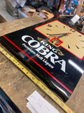 Vtg King Cobra Malt Liquor Beer Sign Wall Clock 15x19 Bar Tavern Man Cave Brewer