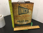 Vint Unico Multi-Purpose GL- 4 Gear Oil 2 Gallon tin Can Gas Station Advertising
