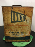 Vint Unico Multi-Purpose GL- 4 Gear Oil 2 Gallon tin Can Gas Station Advertising