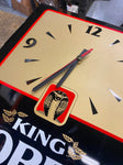 Vtg King Cobra Malt Liquor Beer Sign Wall Clock 15x19 Bar Tavern Man Cave Brewer