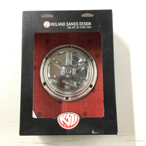 NIB Roland Sands Chrome Clarity 6 Bolt Derby Cover Harley XL Sportster 2004-13??