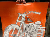 Harley XR750 50th ann Print Poster Flat track Motorcycle Racing 36x24 Factory