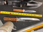 Matching Set Knives Pakistan 9" 4" Blade Fixed Sheath Double Lot Hunting Fishing