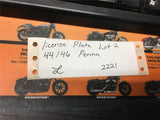 Vintage license plate lot 2 1944 PENNA 77Z67 & 1946 PENNA MA672 mancave garage