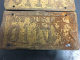Vintage Set of Matching 40 PA Bus license plate front & rear 01111 commercial