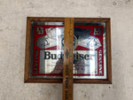 Vtg Made in Canade Budweiser King of Beers 9.5X12 mirrored advertisement sign
