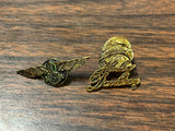 VTG Lot of 2 Gold Plated Harley Davidson Motorcycle Vest Pins Bald Eagle