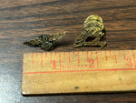VTG Lot of 2 Gold Plated Harley Davidson Motorcycle Vest Pins Bald Eagle