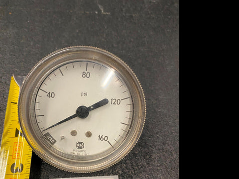 USG US 160lb Pressure gauge equipment tools shop Steam Punk 4"