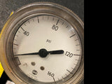 USG US 160lb Pressure gauge equipment tools shop Steam Punk 4"