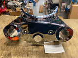 Harley FLD Dyna Switchback Lower Triple Clamp Nacelle Headllight cover Chrome