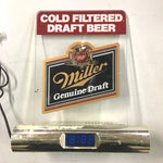 1970s Miller Genuine Draft Beer Sign Clock Display Breweriana Bar Mancave Collec