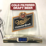 1970s Miller Genuine Draft Beer Sign Clock Display Breweriana Bar Mancave Collec