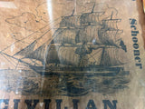 VTG Antique For California! The Good Schooner Capt. Thomas Dodge Original?