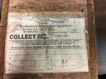 VTG Antique Original Wooden Shipping Crate w/ Railway Express Agency Label