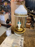 Vtg NIB Hanging Mineral Oil Lamp Virgin Mary UL Lab 17" Orig Box Instructions!