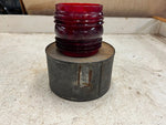 vtg antique Dressel Railroad Lantern w/screw in burner red globe