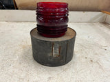 vtg antique Dressel Railroad Lantern w/screw in burner red globe