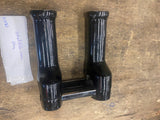 OEM Risers 1 1/4 Bars Harley Dyna Street Fat Bob Black 5" Choppper Custom FXD